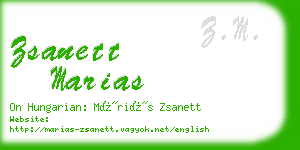 zsanett marias business card